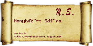 Menyhért Sára névjegykártya